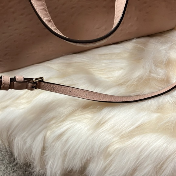 KATE SPADE OSTRICH EMBOSSED BALLET PINK CROSSBODY BAG - Picture 12 of 14